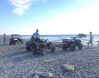 Quad biking on the beach in Cyprus