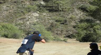 Shooting on the shooting range in Cyprus.